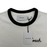 コーチ COACH シグネチャーリンガーTシャツ CS612 ホワイト コットン レディース 半袖Ｔシャツ