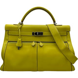 エルメス HERMES ケリーラキ40 □O刻印 ライム シルバー金具 スイフト レディース ショルダーバッグ