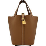 エルメス HERMES ピコタンロックPM G刻印 ゴールド ゴールド金具 トリヨン レディース ハンドバッグ