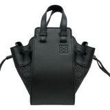 ロエベ LOEWE ハンモックミニ ブラック レザー/キャンバス レディース ショルダーバッグ