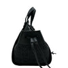 ロエベ LOEWE ハンモックミニ ブラック レザー/キャンバス レディース ショルダーバッグ