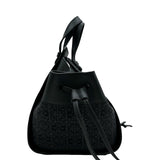 ロエベ LOEWE ハンモックミニ ブラック レザー/キャンバス レディース ショルダーバッグ