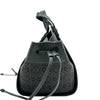 ロエベ LOEWE ハンモックミニ ブラック レザー/キャンバス レディース ショルダーバッグ