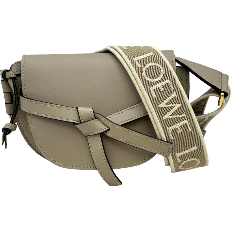 ロエベ LOEWE ゲートデュアルバッグミニ ベージュ/ゴールド金具 レザー