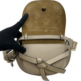 ロエベ LOEWE ゲートデュアルバッグミニ ベージュ/ゴールド金具 レザー レディース ショルダーバッグ