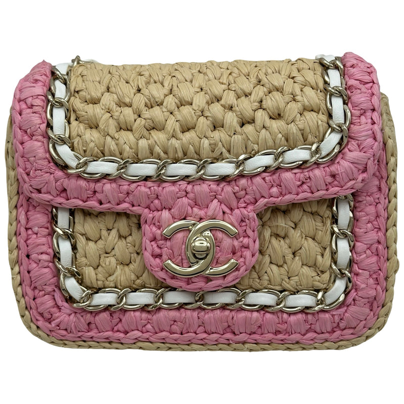 シャネル CHANEL ミニフラップチェーンショルダー AS4556 ピンク ラム