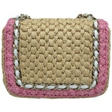 シャネル CHANEL ミニフラップチェーンショルダー AS4556 ピンク ラム/ラフィア レディース ショルダーバッグ