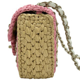 シャネル CHANEL ミニフラップチェーンショルダー AS4556 ピンク ラム/ラフィア レディース ショルダーバッグ