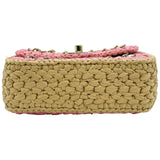 シャネル CHANEL ミニフラップチェーンショルダー AS4556 ピンク ラム/ラフィア レディース ショルダーバッグ