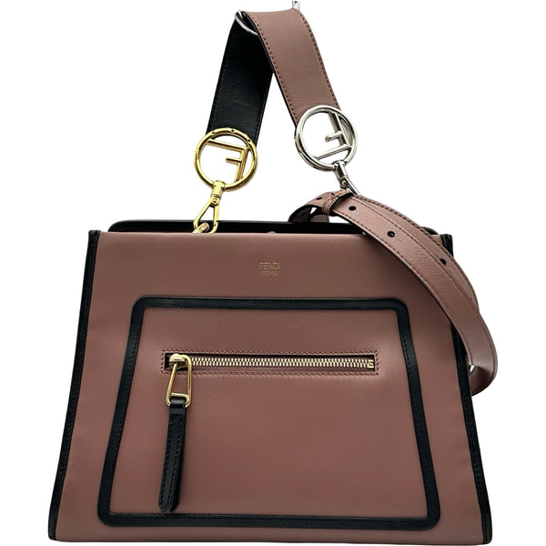 FENDI ラナウェイ　ピンクベージュ　2way フェンディ FENDI ラナウェイ 2WAYハンドバッグ 8BH344 ピンク レザー