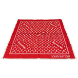 ルイ・ヴィトン LOUIS VUITTON supreme コラボモノグラムバンダナ MP1888 レッド コットン レディース スカーフ