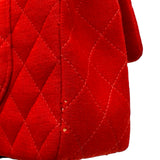 シャネル CHANEL マトラッセ25 A01112 5番台 レッド シルバー金具 コットンジャージー レディース ショルダーバッグ