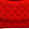 シャネル CHANEL マトラッセ25 A01112 5番台 レッド シルバー金具 コットンジャージー レディース ショルダーバッグ