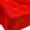 シャネル CHANEL マトラッセ25 A01112 5番台 レッド シルバー金具 コットンジャージー レディース ショルダーバッグ
