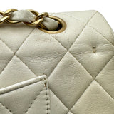 シャネル CHANEL マトラッセ25 A01112 6番台 アイボリー ゴールド金具 ラムスキン レディース ショルダーバッグ