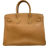 エルメス HERMES バーキン35 □K刻印 ゴールド ゴールド金具 トリヨン レディース ハンドバッグ