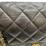 シャネル CHANEL マトラッセダブルフェイスチェーンショルダー 4番台 ブラック ゴールド金具 ラムスキン レディース ショルダーバッグ