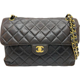 シャネル CHANEL マトラッセダブルフェイスチェーンショルダー 4番台 ブラック ゴールド金具 ラムスキン レディース ショルダーバッグ