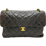 シャネル CHANEL マトラッセダブルフェイスチェーンショルダー 4番台 ブラック ゴールド金具 ラムスキン レディース ショルダーバッグ