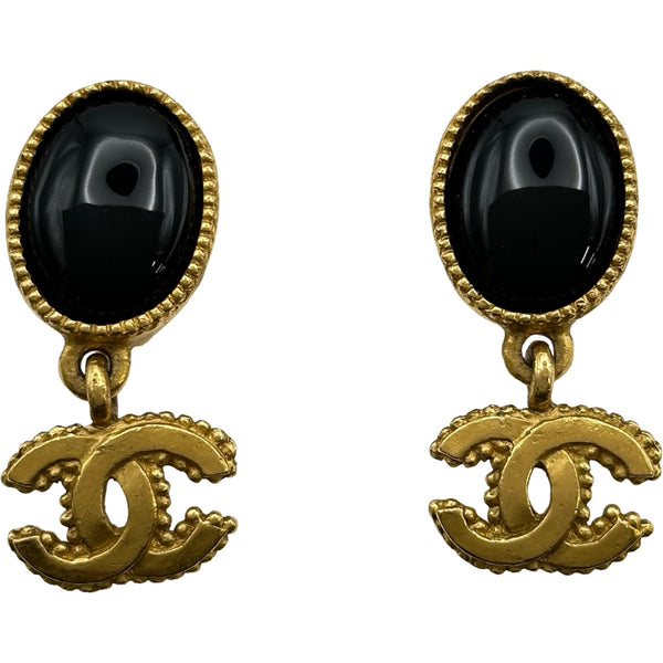 早い者勝ち！正規 CHANEL ココマーク イヤリング オールドシャネル 　　黒 2339640033207_1_600x600_crop_c