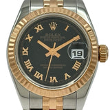 ロレックス ROLEX デイトジャスト26 179171 ブラック ピンクゴールド/ステンレススチール 自動巻き レディース 腕時計