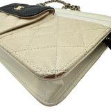 シャネル CHANEL マトラッセチェーンウォレット AP1138 アイボリー系/ブラック ゴートスキン レディース ショルダーバッグ