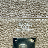 エルメス HERMES ケリー35 内縫い U刻印 エトゥープ シルバー金具 トゴ レディース ショルダーバッグ