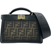 フェンディ FENDI ズッカ柄ピーカーブーアイシーユー エックスクロス 7VA582 ブラック/ブラウン キャンバス/レザー レディース ショルダーバッグ