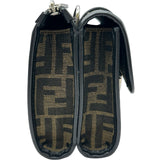 フェンディ FENDI ズッカ柄ダブルバケットショルダーバッグ 7VA649 ブラック/ブラウン キャンバス/レザー レディース ショルダーバッグ