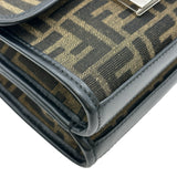 フェンディ FENDI ズッカ柄ダブルバケットショルダーバッグ 7VA649 ブラック/ブラウン キャンバス/レザー レディース ショルダーバッグ