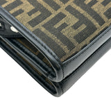 フェンディ FENDI ズッカ柄ダブルバケットショルダーバッグ 7VA649 ブラック/ブラウン キャンバス/レザー レディース ショルダーバッグ