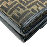 フェンディ FENDI ズッカ柄ダブルバケットショルダーバッグ 7VA649 ブラック/ブラウン キャンバス/レザー レディース ショルダーバッグ