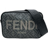 フェンディ FENDI ズッカ柄ショルダーバッグ 7M0286 ブラック/グレー シルバー金具 PVC/レザー メンズ ショルダーバッグ
