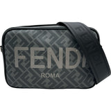 フェンディ FENDI ズッカ柄ショルダーバッグ 7M0286 ブラック/グレー シルバー金具 PVC/レザー メンズ ショルダーバッグ