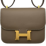 エルメス HERMES コンスタンス3ミニ ミロワール W刻印 エトゥープ ゴールド金具 エプソン レディース ショルダーバッグ
