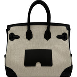 エルメス HERMES バーキン25 カーゴ G刻印 べブラン シルバー家具 トワル/スイフト レディース ハンドバッグ