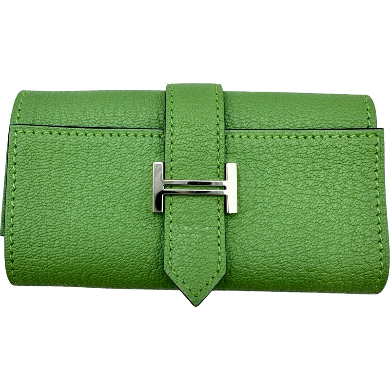 良好品　HERMES　エルメス　エチュイクレ4　キーケース　グリーン　□C 良好品 HERMES エルメス エチュイクレ4 キーケース グリーン □C 良好