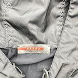 プラダスポーツ PRADA SPORTS 切替フーデッド半袖Tシャツ ブラック ナイロン レディース その他トップス