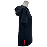 プラダスポーツ PRADA SPORTS 切替フーデッド半袖Tシャツ ブラック ナイロン レディース その他トップス