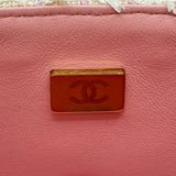 シャネル CHANEL トップハンドルミニフラップバッグ AS2431 ピンク ゴールド金具 ツイード レディース ショルダーバッグ