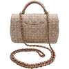 シャネル CHANEL トップハンドルミニフラップバッグ AS2431 ピンク ゴールド金具 ツイード レディース ショルダーバッグ