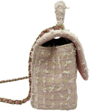 シャネル CHANEL トップハンドルミニフラップバッグ AS2431 ピンク ゴールド金具 ツイード レディース ショルダーバッグ