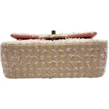 シャネル CHANEL トップハンドルミニフラップバッグ AS2431 ピンク ゴールド金具 ツイード レディース ショルダーバッグ