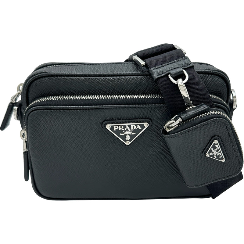 プラダ PRADA トライアングルロゴ ショルダー 2VH170 ブラック