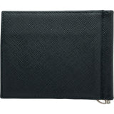 プラダ PRADA トライアングルロゴ マネークリップ 2MN077 ブラック サフィアーノ レディース 二つ折り財布