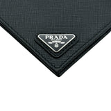 プラダ PRADA トライアングルロゴ マネークリップ 2MN077 ブラック サフィアーノ レディース 二つ折り財布