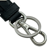 プラダ PRADA トライアングルロゴ キーホルダー 2PP68T ブラック シルバー金具 サフィアーノ レディース キーホルダー