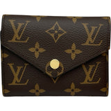ルイ・ヴィトン LOUIS VUITTON ポルトフォイユ・ヴィクトリーヌ M62472 ブラウン モノグラムキャンバス レディース 三つ折り財布