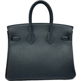 エルメス HERMES バーキン25 G刻印 ブラック シルバー金具 トゴ レディース ハンドバッグ