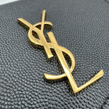 サンローラン SAINT LAURENT アップタウンコンパクトウォレット 582296 ブラック ゴールド金具 レザー レディース 二つ折り財布